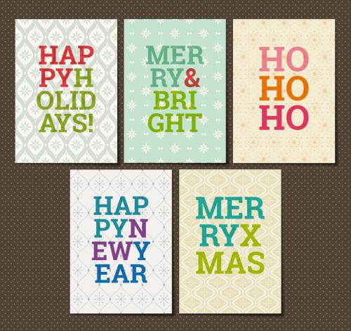 Christmas and New Year's Greeting Card Set - 178369712