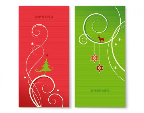 Christmas Greeting Card Set in Red and Green - 178372738