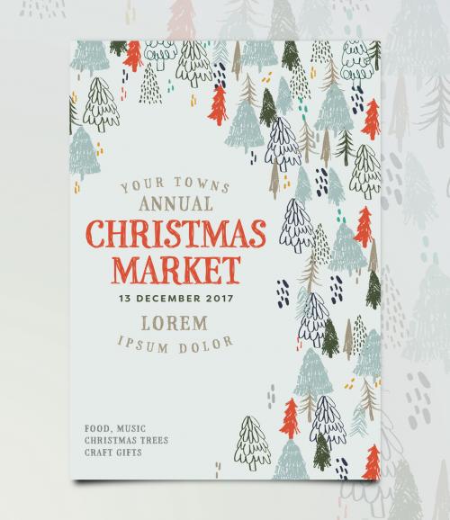 Annual Christmas Market Poster Layout 1 - 178736533