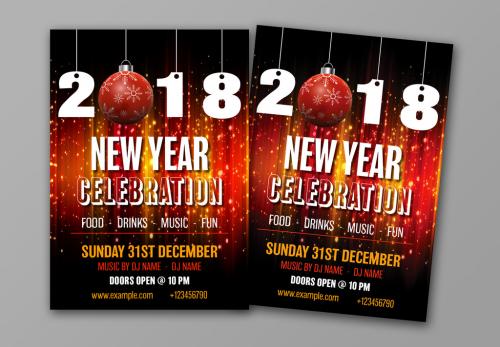 New Year's Eve Party Flyer Layout 1 - 181532556