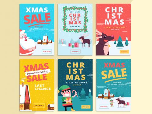 6 Christmas Social Media Commerce Layouts  - 181546423