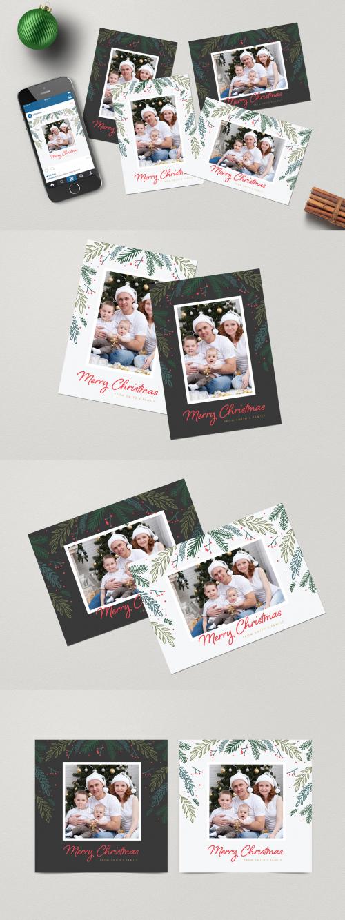 Set of Christmas Photo Greeting Cards 2 - 181647683