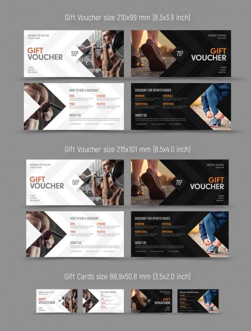 Gift Voucher Layouts with 3 Sizes in 2 Color Palettes  - 181676777