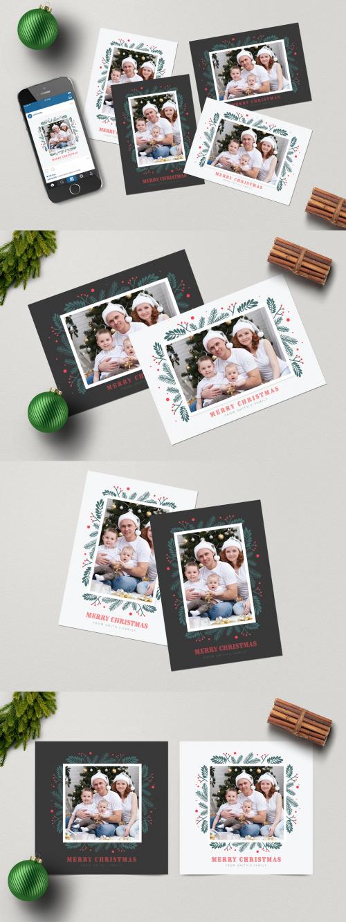 Set of Christmas Photo Greeting Cards 1 - 181677394