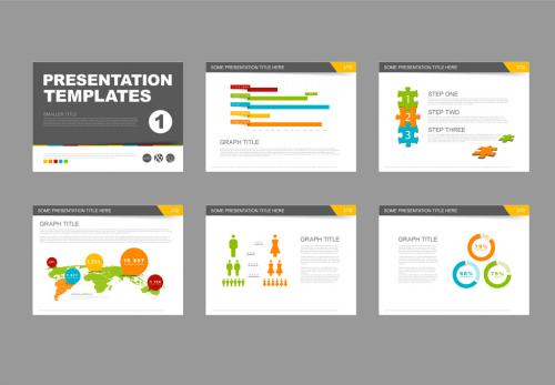 Set of 6 Presentation Infographic Layouts - 182166546