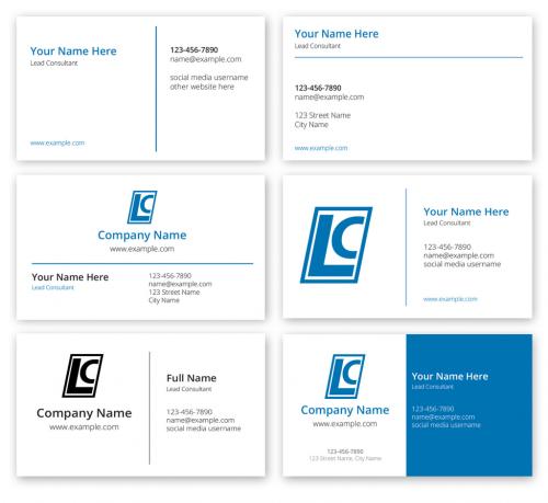 6 Layout Business Card Set - 182467183