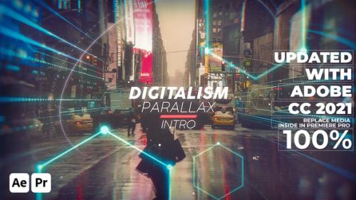 Videohive - Digitalism Parallax Intro // Premiere Pro Template - 48447204 - 48447204