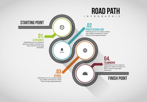 Road Path Infographic - 183400385