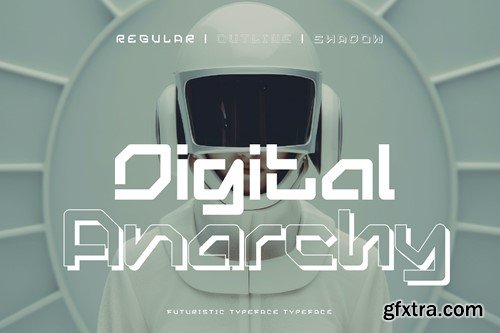 Digital Anarchy - Futuristic Typeface F8TJG8V