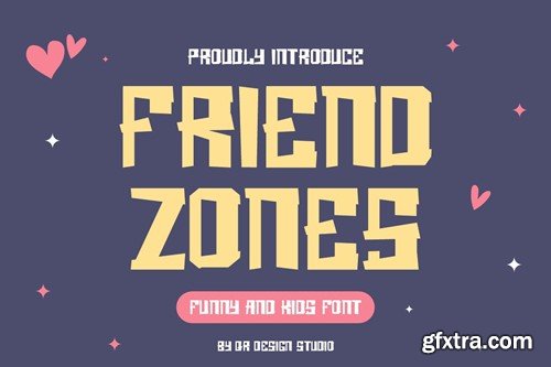 Friend Zones - display Fonts M3L5YTE