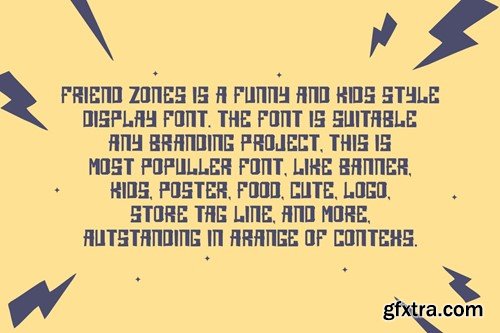 Friend Zones - display Fonts M3L5YTE