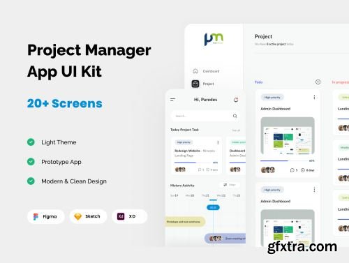Project Management Dashboard & Mobile Responsive Ui8.net