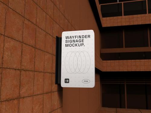 Premium PSD | Outdoor wayfinder signage mockup Premium PSD