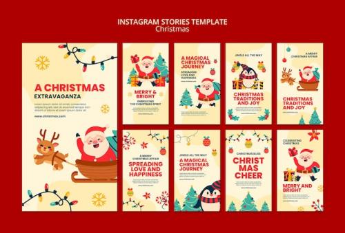 Premium PSD | Christmas celebration instagram stories Premium PSD