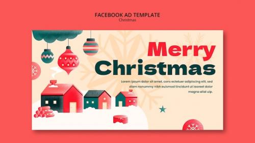 Premium PSD | Christmas celebration facebook template Premium PSD
