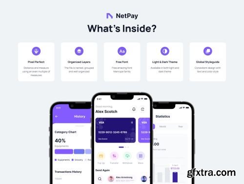 Netpay - Financial & Digital Wallet App UI Kit Ui8.net