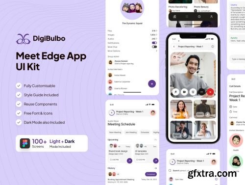 Meet Edge - Online Meeting App UI Kit Ui8.net