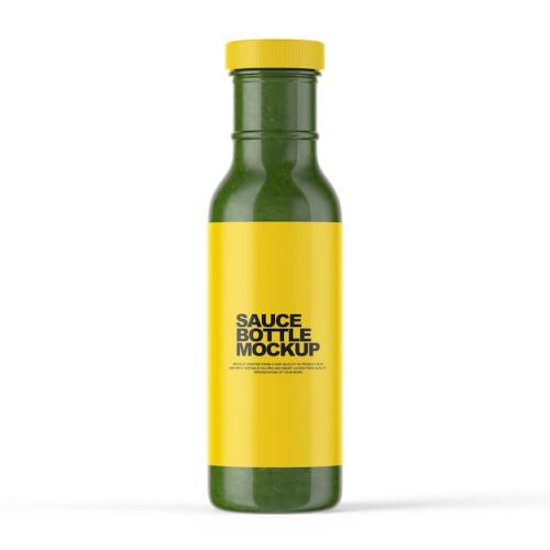 Premium PSD | Pesto sauce bottle mockup Premium PSD