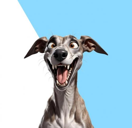 Premium PSD | Cute greyhound dog Premium PSD