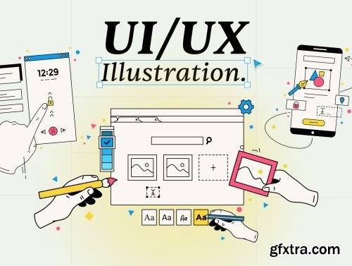 Interfacy - UI/UX Design Illustration Set Ui8.net