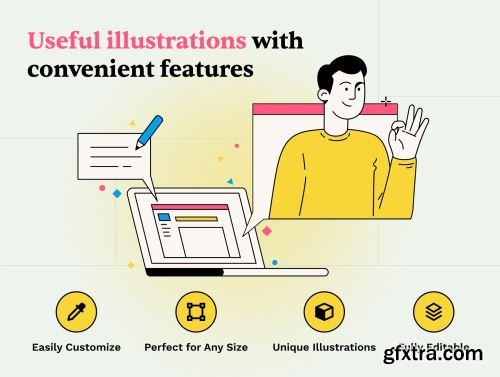 Interfacy - UI/UX Design Illustration Set Ui8.net