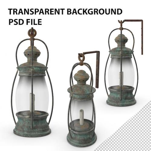 Premium PSD | Candle lantern png Premium PSD