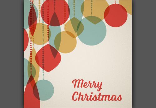 Retro Christmas Card Layout 2 - 185501271