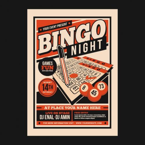 Premium PSD | Bingo night event flyer Premium PSD