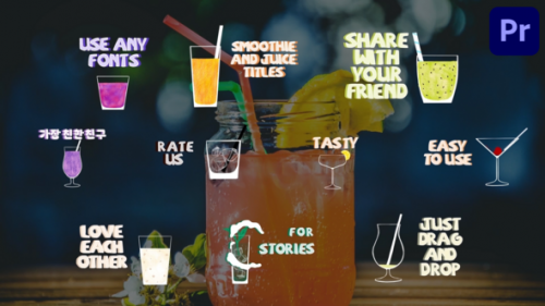 Videohive - Smoothie And Juice Titles for Premiere Pro - 48453244 - 48453244