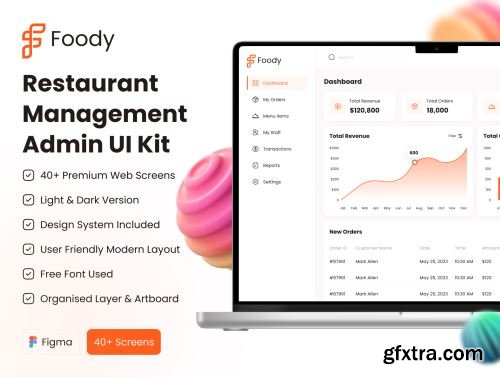 Restaurant Management Admin UI Kit Ui8.net