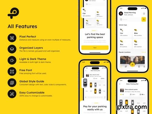 Parking App UI Kit Ui8.net