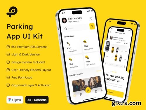 Parking App UI Kit Ui8.net