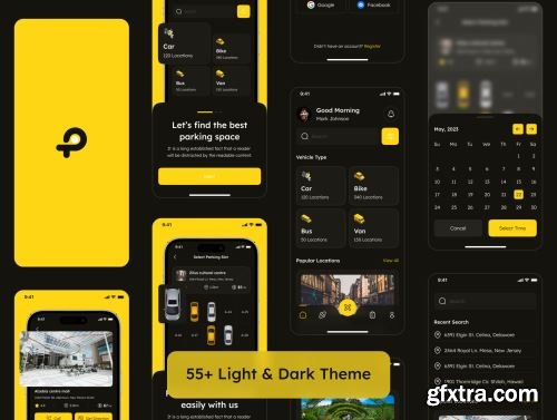 Parking App UI Kit Ui8.net