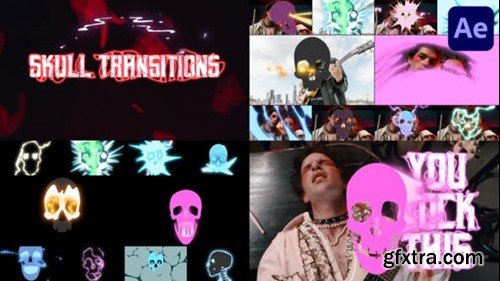 Videohive Skull Transitions for After Effects 48995375