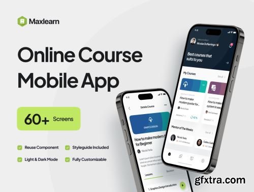 Maxlearn - Online Course Mobile App Ui8.net