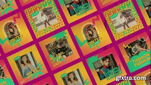 Videohive Guine Colorful Retro Noise Posts 48995206