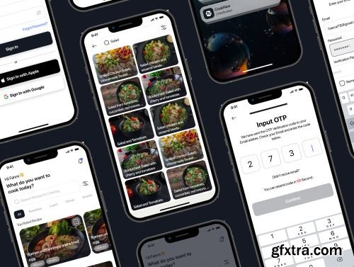 Food Recipe - CookNice Mobile App iOS UI Kit Ui8.net