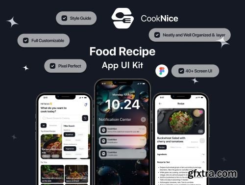 Food Recipe - CookNice Mobile App iOS UI Kit Ui8.net