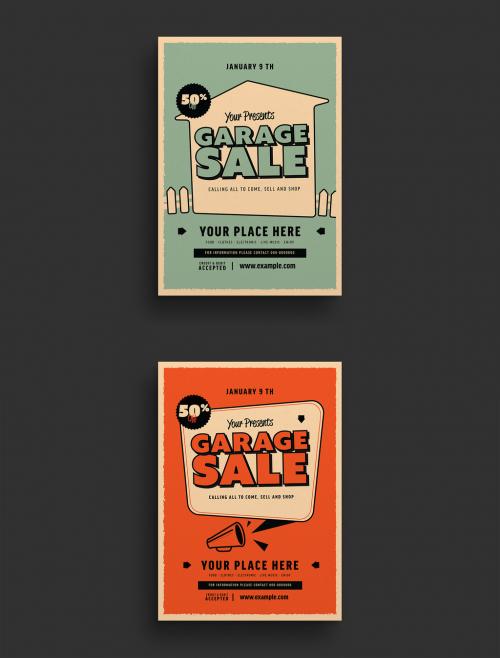Retro Garage Sale Flyer Layouts - 187521100