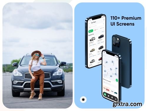 Car Ride & Rental App UI Kit Ui8.net
