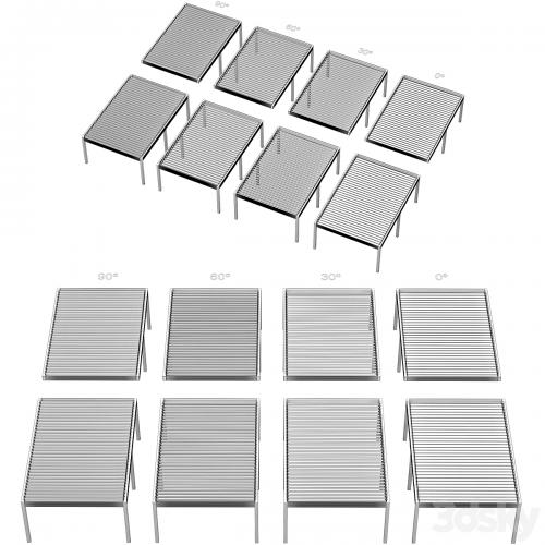 Metal pergola gazebo canopy with roller shutters