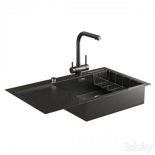 Sink with mixer