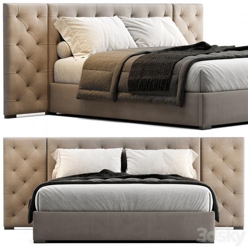 Modena Fabric Diamond-Tufted Extended Bed