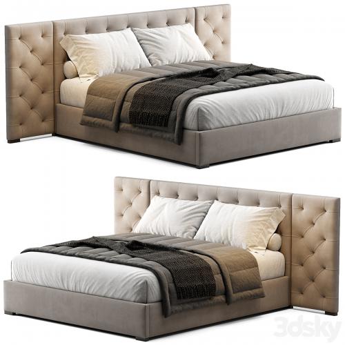 Modena Fabric Diamond-Tufted Extended Bed