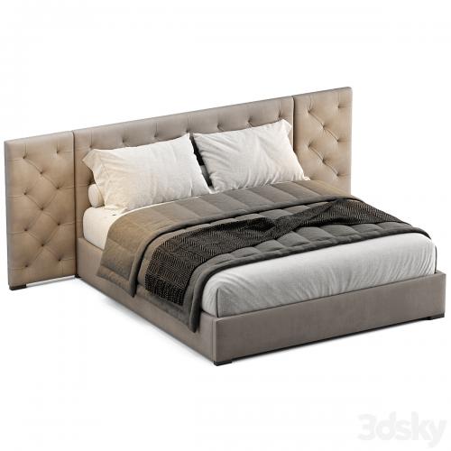 Modena Fabric Diamond-Tufted Extended Bed