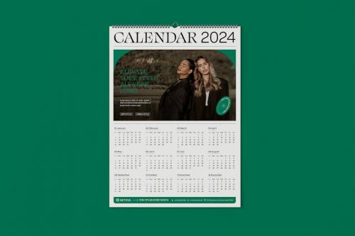 One Page Calendar 2024