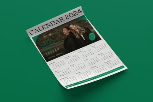 One Page Calendar 2024