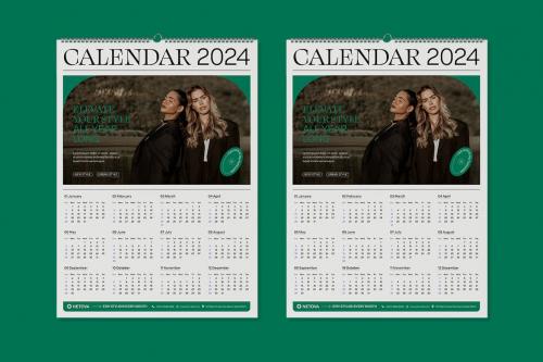 One Page Calendar 2024