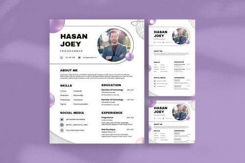 Programmer Resume Flyer Template Set