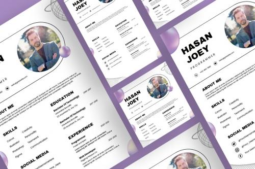 Programmer Resume Flyer Template Set